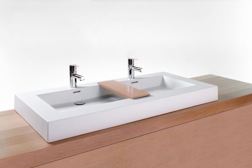 Lavabo da appoggio - VC 48 - WETSTYLE - in composito / doppio / rettangolare