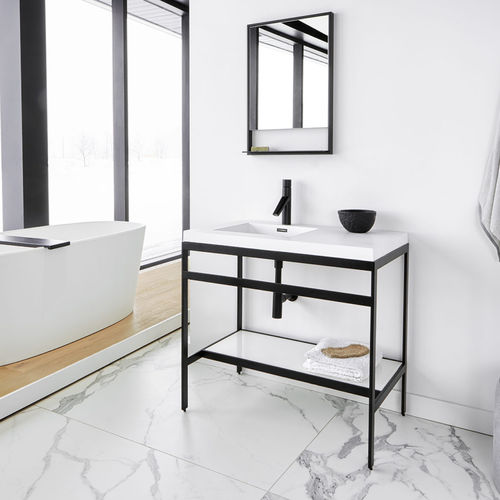 Mobile lavabo doppio - CONSOLE - WETSTYLE - da appoggio / in vetro / in metallo