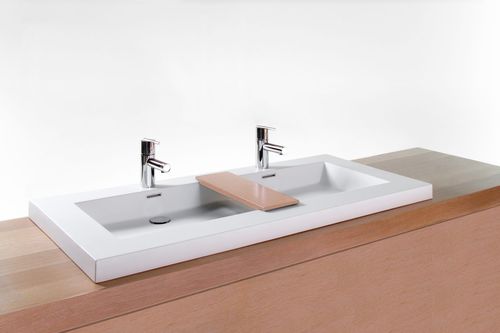 Lavabo da semincasso - VCS 48 - WETSTYLE - in composito / con miscelatore / doppio