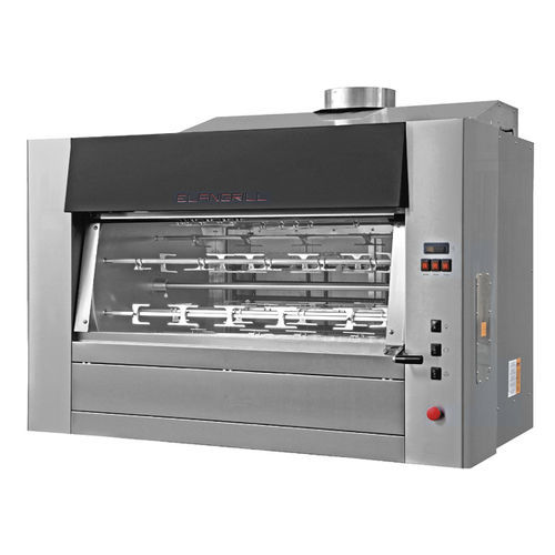 Girarrosto a legna - PLANETARY 30/P - ELANGRILL - a carbonella / professionale / a 6 mandrini