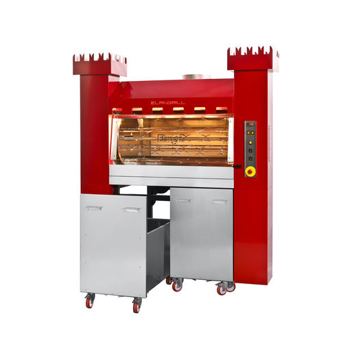 Girarrosto a legna - TORRE 84/P - ELANGRILL - a carbonella / mobile / a 4 mandrini