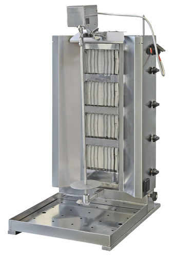 Macchina per kebab professionale - MOD.GHI 4 GAS WITH 4 GAS BURNERS - ELANGRILL