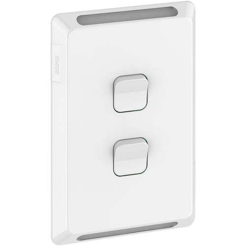 Interruttore a bascula - PRO PLATE SKIN - Clipsal - ad incasso / doppio / contemporaneo