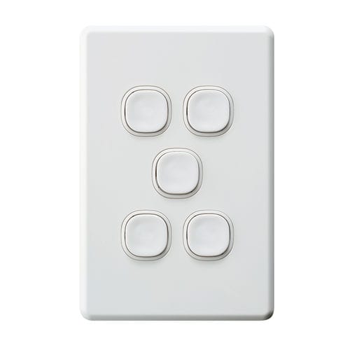 Interruttore a pulsante - IMPRESS - Clipsal - ad incasso / quintuplo / quadruplo