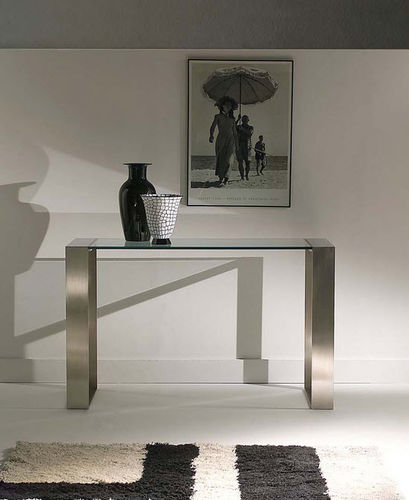 Consolle contemporanea - RING - ORSENIGO - in vetro / rettangolare / per uso residenziale