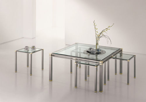 Tavolino basso classico - ELODEA - ORSENIGO - in vetro / rettangolare / quadrato