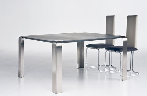Tavolo da pranzo contemporaneo - FLOW - ORSENIGO - in vetro temprato / rettangolare / per uso residenziale