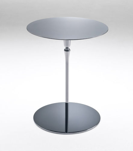 Tavolino contemporaneo - PLATE - ORSENIGO - in alluminio / rotondo / per uso residenziale