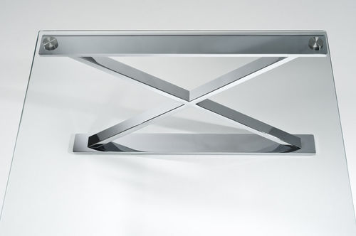 Tavolino basso contemporaneo - ICS - ORSENIGO - in vetro / rettangolare / per uso residenziale