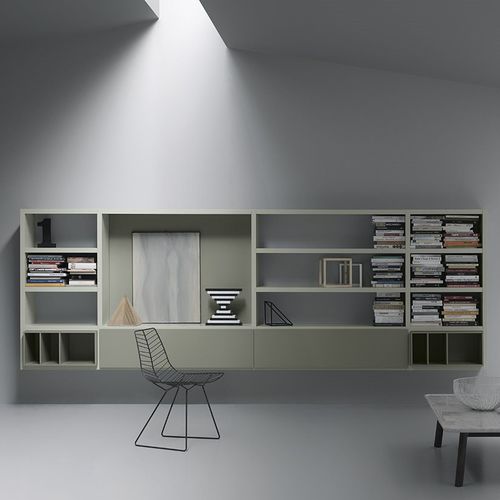 Libreria a muro - BOX 12 - md house - contemporanea / in legno laccato