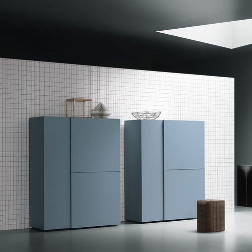 Credenza alta - BOLD - md house - contemporanea / in legno laccato / blu