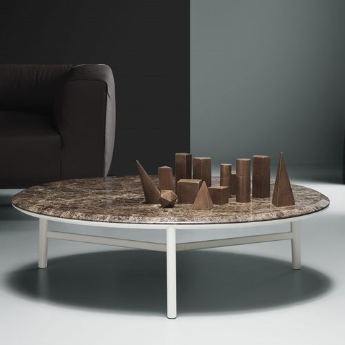 Tavolino basso contemporaneo - GLOBO - md house - in marmo / rotondo / per uso residenziale