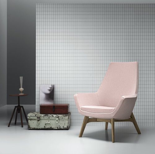 Poltrona contemporanea - DEMI UP/DOWN - md house - in tessuto / in frassino / rosa
