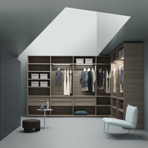 Cabina armadio ad angolo - KABINA BOXES - md house - contemporanea / in legno / con illuminazione incorporata