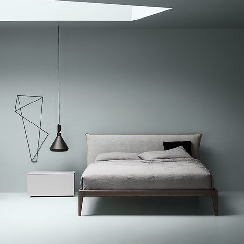 Letto matrimoniale - BUN - md house - contemporaneo / con testiera imbottita / in tessuto