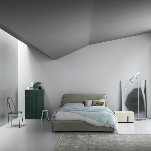 Letto matrimoniale - PEARL - md house - contemporaneo / imbottito / con testiera