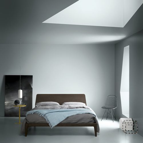 Letto matrimoniale - VIVID - md house - contemporaneo / con testiera / in legno laccato