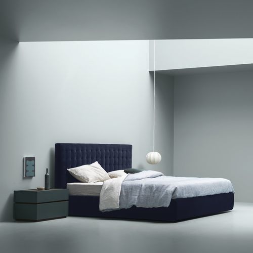Letto matrimoniale - LINE - md house - contemporaneo / imbottito / con testiera