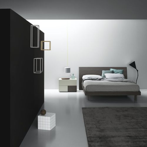 Letto matrimoniale - INDEX - md house - contemporaneo / con testiera / in legno laccato