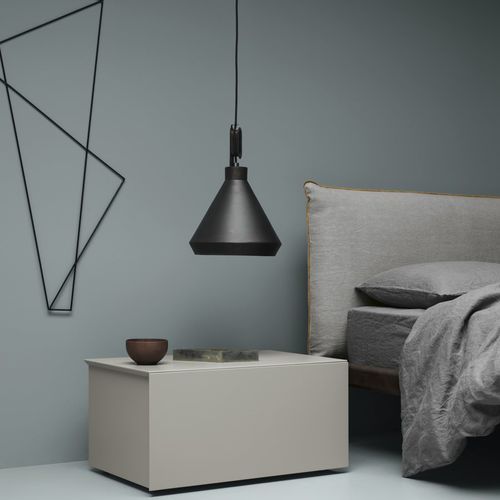 Comodino contemporaneo - SIMPLE - md house - in legno laccato / rettangolare / per uso residenziale