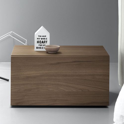Comodino contemporaneo - ALL.NIGHT - md house - in noce / in frassino / rettangolare