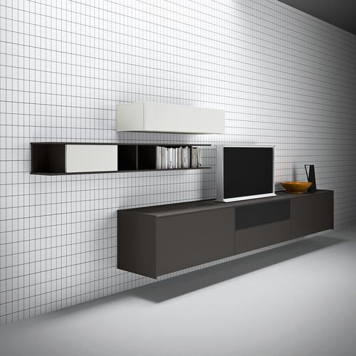 Parete attrezzata TV contemporaneo - MAXIMA 01 - md house - in legno laccato