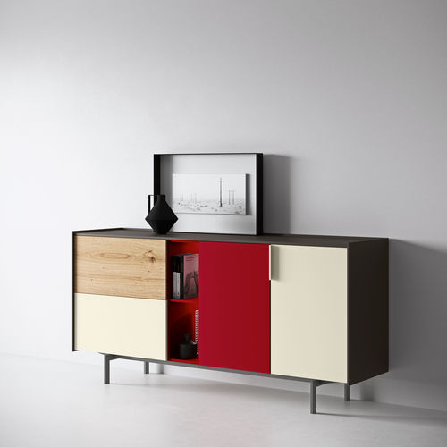 Credenza contemporanea - MAXIMA 05 - md house - in rovere / in frassino / con ripiano