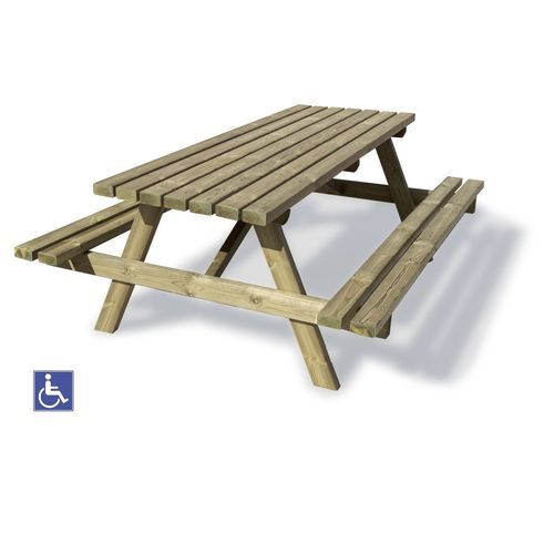 Tavolo da picnic con panchina integrata - Calzolari - contemporaneo / in pino / con supporto in pino