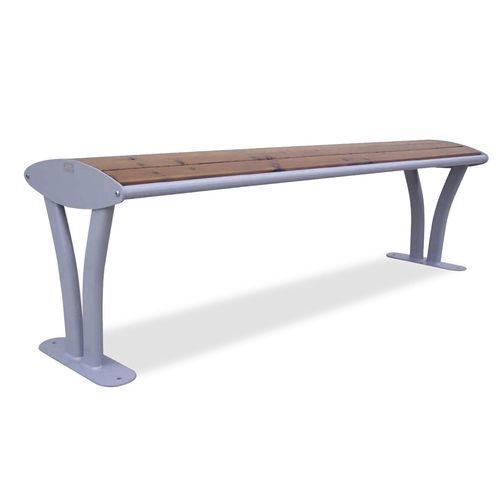 Panca per spazi pubblici contemporanea - ANTARES WOOD - Calzolari - in acciaio galvanizzato / in acciaio con rivestimento a polvere / in legno