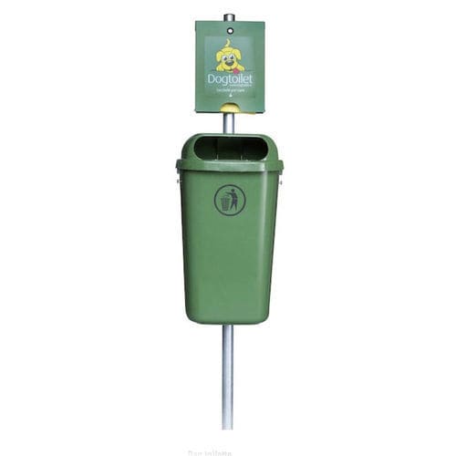 Portarifiuti verde - TOILET  - Calzolari - canino / con piedi / in metallo