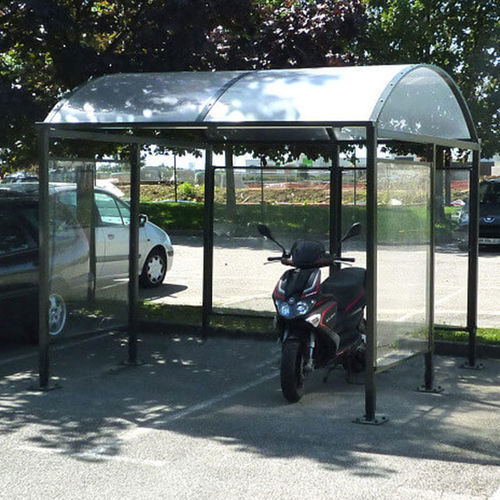Pensilina per moto con copertura in policarbonato - Vision - ALOES RED