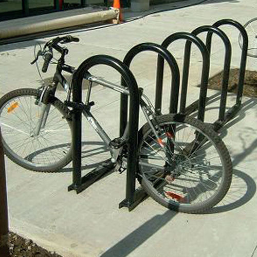 Poggia-biciclette a pavimento - Trombone - ALOES RED - per spazio pubblico / in acciaio zincato / professionale
