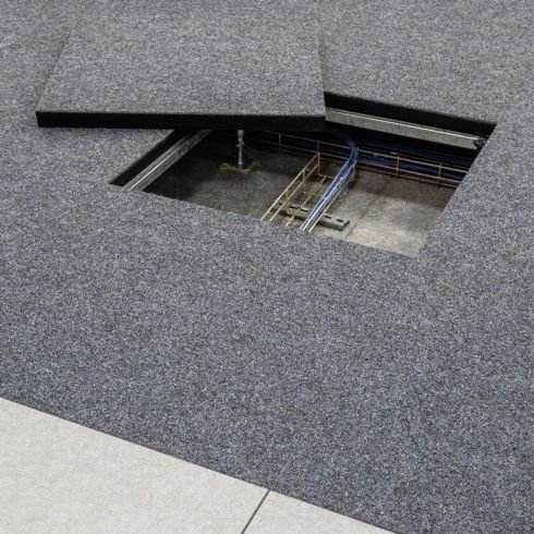 Pavimento sopraelevato in acciaio - ROCK 412 - ACCESS FLOOR POLYGROUP - in acciaio galvanizzato / in calcestruzzo / in cemento