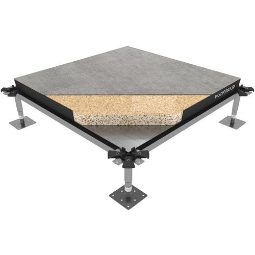 Pavimento sopraelevato in legno - PAC 35/05 - ACCESS FLOOR POLYGROUP - in agglomerato / in gres porcellanato / in acciaio galvanizzato