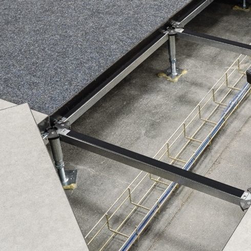 Struttura per pavimento sopraelevato in acciaio - GAMAFLOR - ACCESS FLOOR POLYGROUP - ad alta resistenza / acustica / di sicurezza