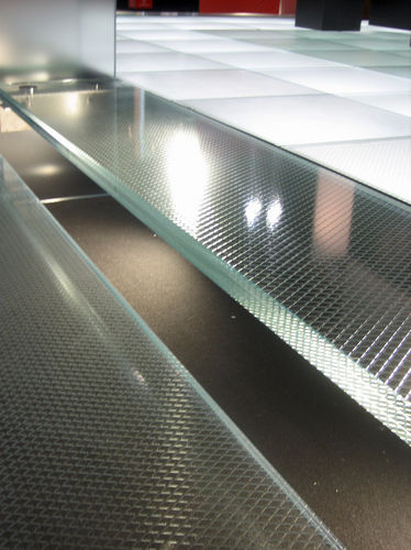 Pannello in vetro di sicurezza - CRISAMAR® STEP NEXUS-T - SEVASA - temprato / decorato / traslucido