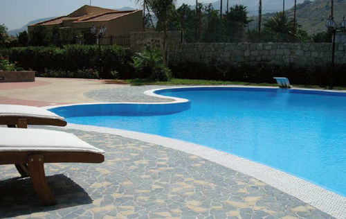 Piastrella in granito - CONSOLARE : IVORY-BLUE - La Pietra Compattata - opaca / da esterno / per bagnasciuga di piscina