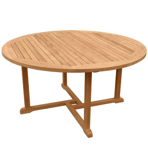 Tavolo contemporaneo - BALTIMORE : PY 150 - La Hutte - in teak / con supporto in teak / rotondo