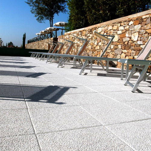 Lastricato in calcestruzzo - WHITE CARRARA 3 - MASPE PAVINGS - in pietra ricostituita / da esterno / per pedoni