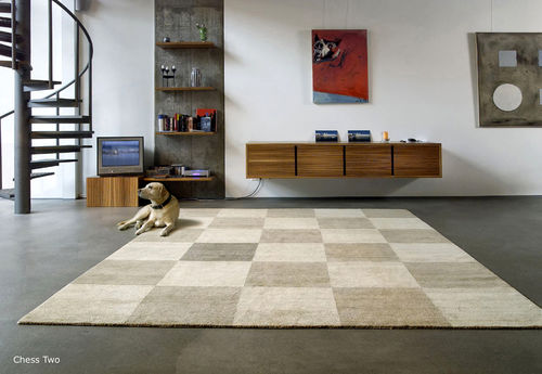Tappeto contemporaneo - Chess - DESIGNERCARPETS Drechsle - a quadretti / in canapa / in lana