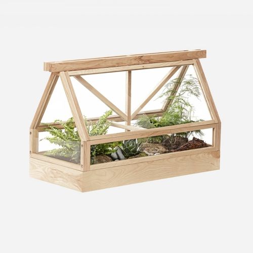 Fioriera in frassino - GREENHOUSE  - DESIGN HOUSE STOCKHOLM - in metallo / in vetro / rettangolare