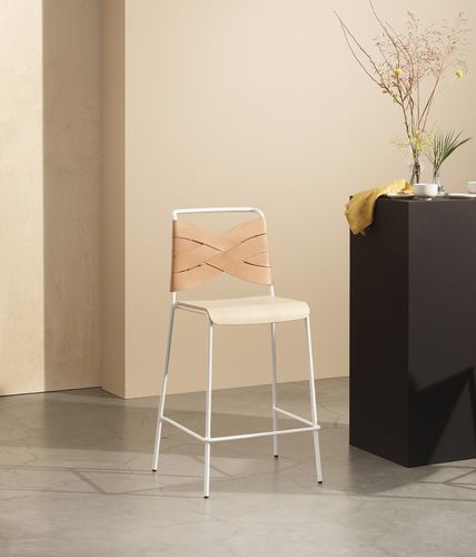 Sedia alta contemporanea - TORSO - DESIGN HOUSE STOCKHOLM - da interno / in pelle / impiallacciata in legno