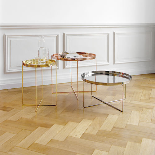Tavolo d'appoggio contemporaneo - CM05 HABIBI - e15 - in alluminio / in ottone lucidato / in rame