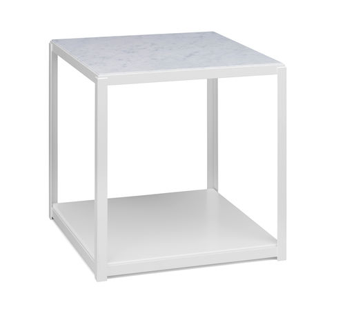 Tavolo d'appoggio contemporaneo - FK12 FORTYFORTY - e15 - in acciaio / in marmo / in legno oliato