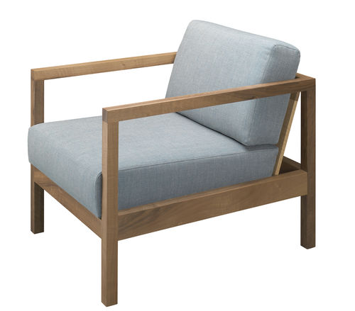 Poltrona contemporanea - EC01 BYRON - e15 - in pelle / in tessuto / in legno massiccio