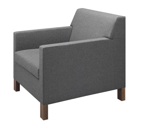 Poltrona contemporanea - FK10 WEISSENHOF - e15 - in tessuto / in legno massiccio / in rovere