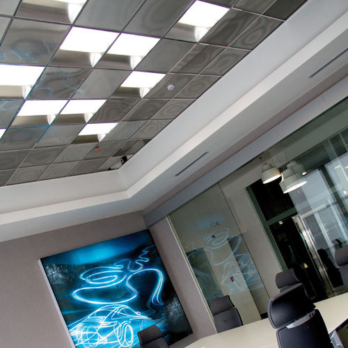 Controsoffitto in alluminio - FLAT 24 - Atena spa - in acciaio / a quadrotte / per ufficio