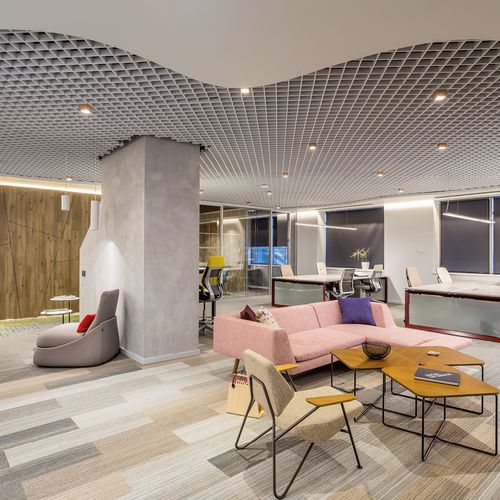 Controsoffitto in alluminio - H40  - Atena spa - a quadrotte / da interno / a colori