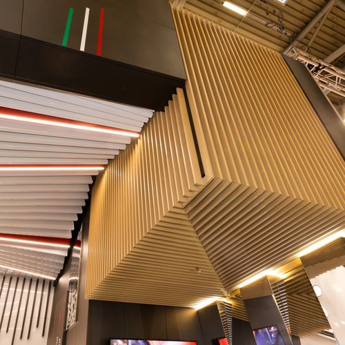 Baffle acustico in acciaio - WALL - Atena spa - da soffitto / da parete / rettangolare