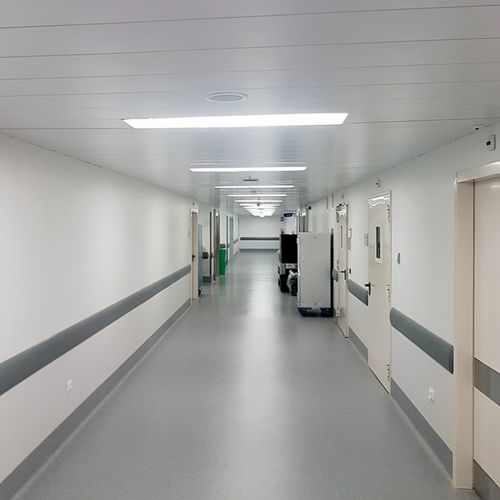 Controsoffitto in alluminio - APR - Atena spa - in acciaio / a doghe / per ufficio